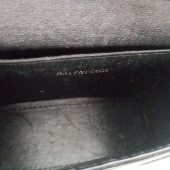 Balenciaga Mini Hourglass Black Croc Embossed Top Handle Crossbody Bag - Picture 6 of 12